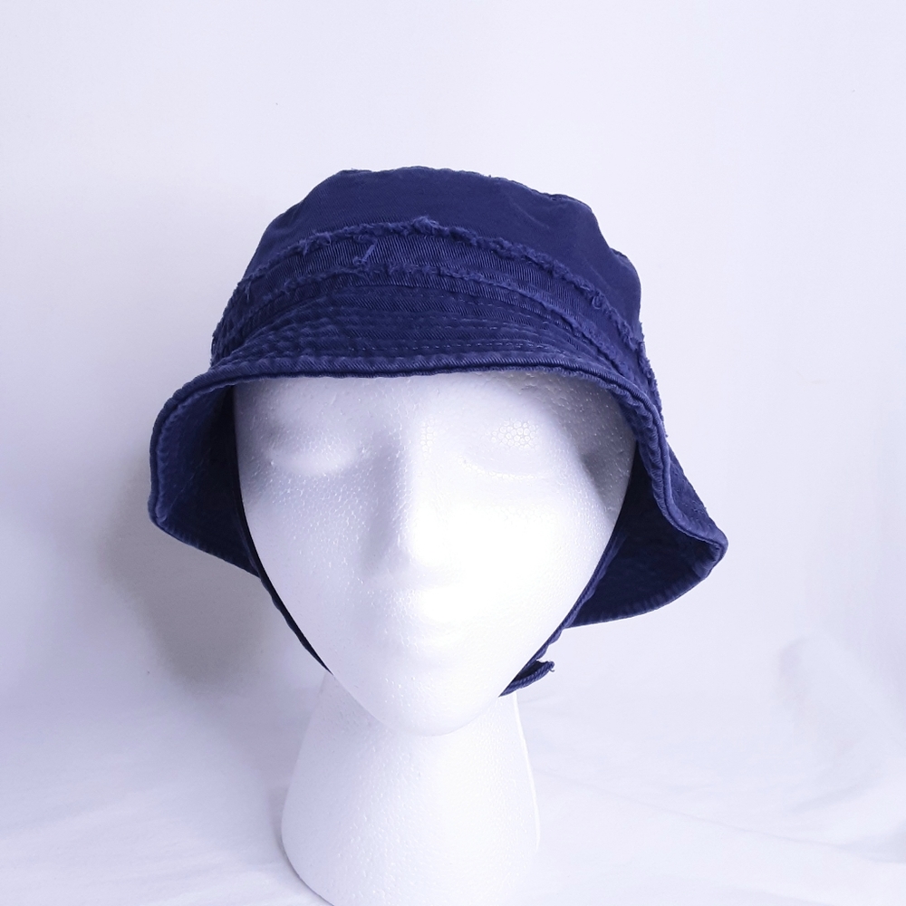 💎Snugabye Play JEu Kids Midnight Blue Raw Hem Bucket Cap Size 12-24M